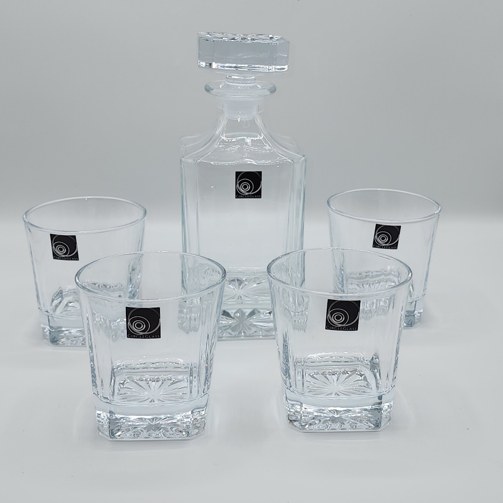 Circleware Royal Whiskey Decanter Set of 6pc 26oz‎